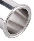 Stainless steel 304 sanitary spool tube with 2.5 in tri-clamp ends and ferrule flange, 914 mm (36 in) long