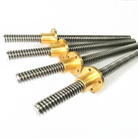 Rock Solid T20 Lead Screw With 4Mm Pitch And Trapezoidal Threads For Smooth Cnc 3D Printer Upgrades Built From Hella Durable 304 Stainless Steel Featuring An Included Brass Nut For Top Shelf 1000Mm Performance