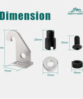 MoKitDora Twin Cam clutch kit diagram; silver metal lever bracket, black spacer, screw, washer, bushing