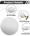 10 Pcs 304 Stainless Steel Discs 30mm Diameter 2mm Thick Flat Round Blank Metal Plates with burr-free edges and easy fabrication