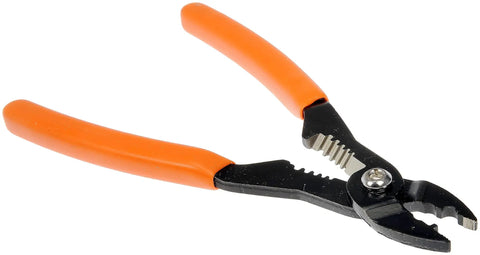 4 In 1 Wire Crimper And Stripper for quick clean electrical connections, featuring orange handles and black metal teeth.