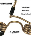 4LIFETIMELINES copper-nickel brake line coil with SAE fittings, 1/4 in, 25 ft