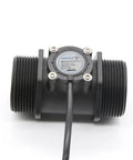 G1 1.5 Inch Thread Hall Effect Water Flow Sensor, Food Grade Plastic Flowmeter for easy hookup, inline flow meter counter, RoHS compliant.
