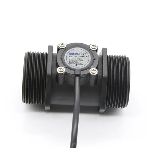 G1 1.5 Inch Thread Hall Effect Water Flow Sensor, Food Grade Plastic Flowmeter for easy hookup, inline flow meter counter, RoHS compliant.