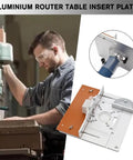 Rock Solid Aluminum Router Table Insert With Easy Peasy Flip Miter Guide For Solid Wood Milling and Rip Through Precise Cuts On Any Custom Workbench Board Station.