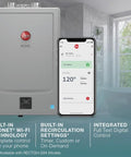 Straight Up Top Shelf Natural Gas Tankless Water Heater Moving 10.1 Gpm At 180K Btus With Condensing Tech Wifi Control and Built In Recirculation.