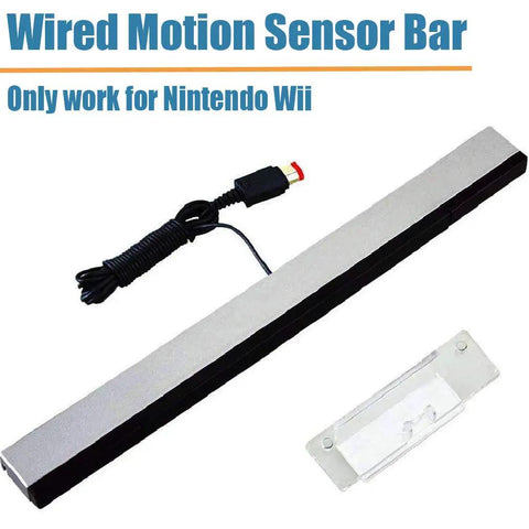 Wired Motion Sensor Bar from 4 In 1 Wii Replacement Cables Set with AC Power Adapter HDMI Converter AV Cable for Nintendo Wii
