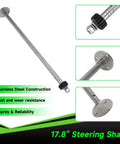 Go Kart Steering Gear Assembly DIY Ready Compatible With Coleman KT196 CK196 RTK200 196cc 6.5HP 17.8 inch stainless shaft