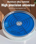 Six Inch Two Millimeter Point High Precision Universal Level Bubble Gauge With Metal Housing Magnetic Blue Luminous Vial For DIY Home Improvement And Pro Grade Leveling On Cabinets Floors Machinery And Robotic Systems, aluminum alloy