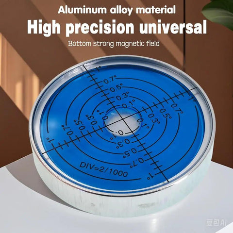 Six Inch Two Millimeter Point High Precision Universal Level Bubble Gauge With Metal Housing Magnetic Blue Luminous Vial For DIY Home Improvement And Pro Grade Leveling On Cabinets Floors Machinery And Robotic Systems, aluminum alloy