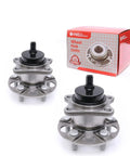 Rear Wheel Bearing Hub Assembly Pair For 2006 2014 Toyota Yaris And 2012 2015 Prius C, 4 Lug, Set Of 2, in front of packaging