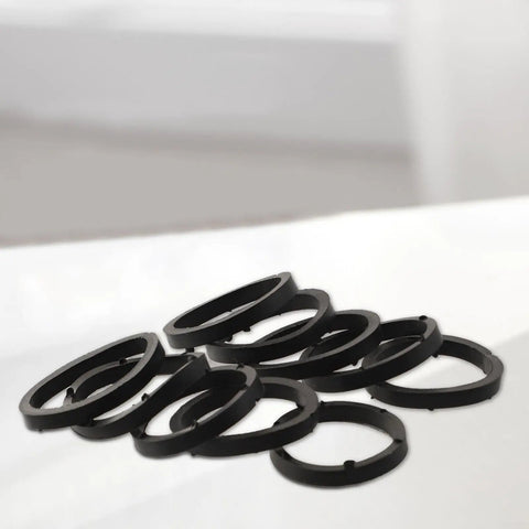 Replacement Heavy Duty Rubber Washers For Spinlock Dumbbell Nuts 1 Inch Fit 25mm O Rings in 10 Pack on white background