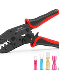 Go To Ratcheting Crimping Tool For Heat Shrink Connectors And Insulated Terminals Awg 20 To 10 Heavy Duty Grease Monkey Approved Wire Crimper.
