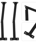 Antique Style Iron Folding Lid Hinges With Handy Fold Out Support Legs For Gift Boxes And Present Displays Ideal For Weddings