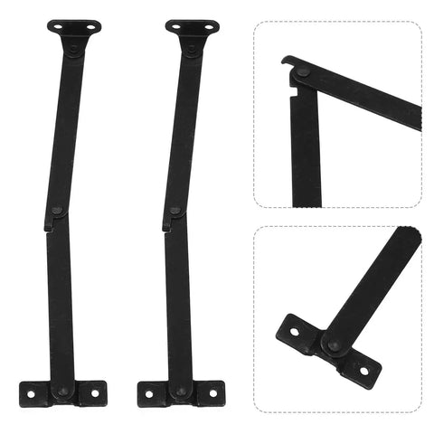Antique Style Iron Folding Lid Hinges With Handy Fold Out Support Legs For Gift Boxes And Present Displays Ideal For Weddings