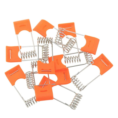 12 Pack Recessed Ceiling Light Accessory Tube Spring Clips Orange Downlight Torsion Springs For LED Downlights Panel Lights And Ceiling Fixtures High Elasticity Carbon Steel Wire With Durable Plastic Handle