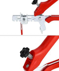 Tile Leveling Pliers For Quick Tile Installation And Lippage Prevention With High Tension PVC Handle And Ergonomic Grip Great For DIY Or Pros Delivers Precise Tile Alignment And Faster Laying 1 Pack, close-up view of PVC handle and metal components