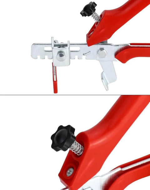Tile Leveling Pliers For Quick Tile Installation And Lippage Prevention With High Tension PVC Handle And Ergonomic Grip Great For DIY Or Pros Delivers Precise Tile Alignment And Faster Laying 1 Pack, close-up view of PVC handle and metal components