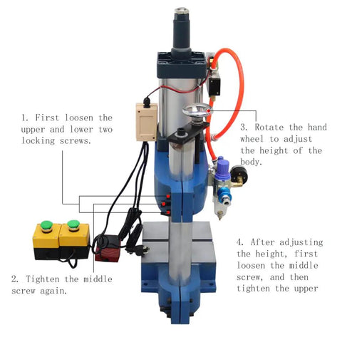 Heavy Duty Pneumatic Punch Press Machine For Sheet Metal Hole Punching, 110V Compressed Air Powered Shop Workhorse, Built Tough With Straightforward Zero Hassle Operation
