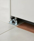 Four Point Nine Two Inch Adjustable Furniture Leveling Leg With PP Plastic Replacement Foot for cabinets on tile floor