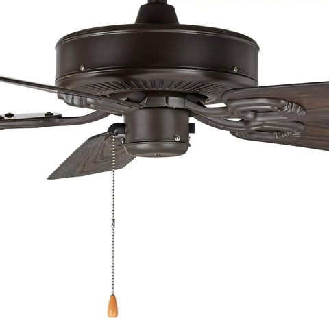 52 Inch Indoor Outdoor Ceiling Fan With Five Dark Walnut Blades And Oil Rubbed Bronze Finish, Quiet 3 Speed Motor Detail