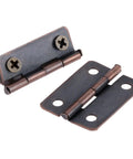 Antique Cabinet Hinges Set Of 10 Pcs Vintage Furniture Hardware 25x18mm shown with open hinge angle and screw detail.