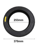 14x2.50 Tubeless Tire For Electric Bicycle And EV Scooter Replacement, Puncture Resistant Rubber Wheel, 253mm inner diameter, 370mm outer diameter, close-up