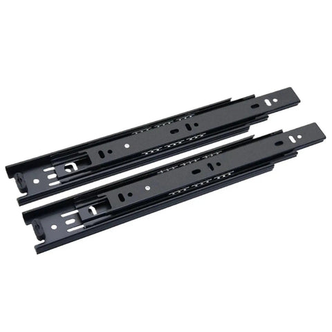 Full Extension Drawer Slides 45mm Soft Close Runners 3 Fold Side Mount For Easy Tool Free Install With Detachable Quick Release Latches