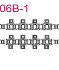 Industrial 1.5M Roller Chain With Ear Plate Available In 06B 08B And 10A Models, 06B model shown with ear plates.