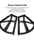 Double Layer Shoe Cabinet Hinges Kit with four ABS hinge units for 2-tier shoe racks, durable and easy install upgrade.