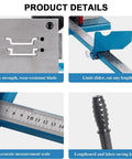Double Groove Rail Cutter Tool For Bench Top Trunking And Transfer Slider 50cm Ruler Precision Cutting For DIY Projects Woodworking