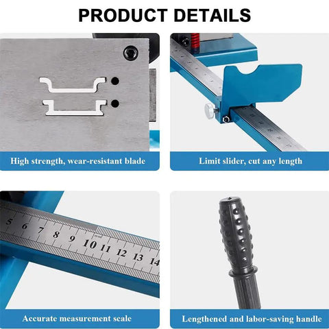Double Groove Rail Cutter Tool For Bench Top Trunking And Transfer Slider 50cm Ruler Precision Cutting For DIY Projects Woodworking