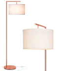 Montage Modern LED Floor Lamp for Living Rooms and Offices Tall Standing Corner Pole Lamp for Bedroom Reading in Rose Gold Dope