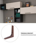 Built Like A Tank Walnut Wood Corner Shelf Brackets For Wall Mounted Displays heavy duty triangle bracket in corner support.