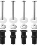 4 Pack Toilet Seat Screw Repair Kit For 14-16mm Holes, Top Mount Hinges, Expanding Rubber Bolts With Stainless Steel Hardware