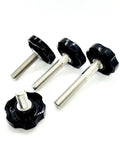 Heavy Duty 3/8 By 24 Fine Thread Thumb Screws With Black Round Knurled Knobs And Lock Tight Ergonomic Grip 304 Stainless Steel Clamping Bolts For Router Tables And Shop Jigs Zero Sweat Adjustments 2 Pack
