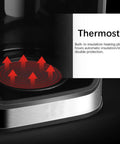 Automated 40 Oz Espresso Coffee Maker Featuring Built In Bean Grinder And Smart Ninety Two Degree Temp Control inner heating plate with thermostat.