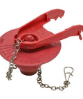 PerforMAX Universal Water Saving Toilet Flapper With Solid Frame For 2 Inch Flush Valves, Red Design with Chain