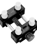 Handy Adjustable Watch Case Holder Vise For Wristwatch Repair, Metal Open Case Tool With Four Removable Pins, Non Slip Grips