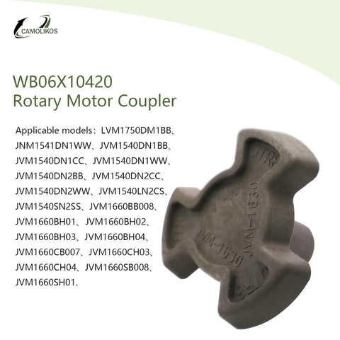 Turntable Motor Coupler Replacement For GE Kenmore Hotpoint Microwave Ovens Plug And Play Easy Install Durable OEM Style Part Cross Ref 942560 AP3416049 PS651211 EAP651211 Compatible With LVM1750DM1BB JNM1541DN1WW JVM1540DN1BB JVM1540DN2WW; black plastic coupler