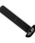 Premium Dope Titanium Button Head Bolts M6x30mm Pack Of 6 Grade 5 6AL 4V Black Titanium Alloy With 1.0mm Thread Pitch And 4mm Allen Head Diameter 10.5mm Lightweight High Strength Fasteners For RC Cars Bikes Drones, single bolt view