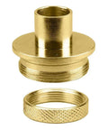 Built Tough Brass Template Guide For Hinge Mortising Featuring Slick Knurled Grip For Snappy Adjustments Zero Drama Routing Action Replaces 42237 42045 close-up of brass lock nut and knurled grip.