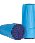 Two DryConn Aqua Series Blue Wire Connectors for outdoor splices, showing waterproof and corrosion-proof features, UL486D listed.