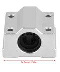 Heavy Duty SCS8UU Linear Ball Bearing Blocks 4 Pack For CNC Routers And 3D Printers With 8Mm Bore, aluminum block with black bearing.