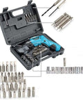 Cordless Lithium Electric Hammer Drill And Impact Driver Kit Featuring Fast Charging Battery Tough Carry Bag And Precision Bits in case.