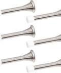 12 Pack 3.2 Inch Spring Door Stopper Set With Rubber Bumpers, Heavy Duty Door Protectors, Rust-Resistant Screws, Quiet Cushioned Stops