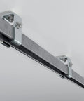 Mounted 57 Inch Strut Channel Trolley Track In 1-5/8 Inch By 1-5/8 Inch Profile, 12 Gauge Steel U-Channel With Galvanized Finish