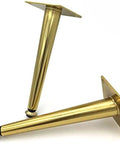Adjustable Metal Furniture Legs With Slick Tapered Design Level Up Any Room Featuring No Sweat Assembly And Pre Drilled Base Plates Plus All Fasteners Included To Boost Coffee Tables Desks Chairs And Nightstands Effortlessly - Gold tapered metal legs.