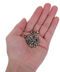 Double Cap Leather Rivets Snap Fasteners Kit Silver 100 Sets For Leather Crafting Handbags Belts And Bags With Easy Hand Install No Tool Required Decorative Metal Snaps in hand