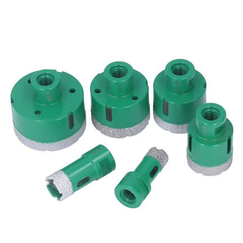 Grab This Pro FTVOGUE Hole Saw Set M14 Drill Bit Kit For Glass And Tile With A Tough Coating For Smooth, Clean Cuts On Marble And Stone Tiles Perfect For Fast Repairs And DIY Home Projects That Need Serious Grit. six M14 diamond hole saw bits for glass, tile, marble